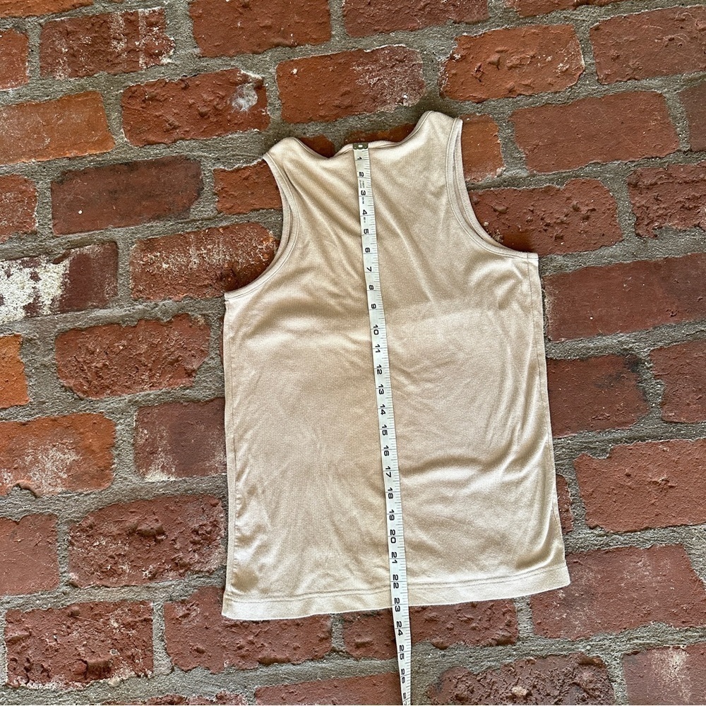 Lacoste women's size XL 46 tan beige tank top sleeveless shirt - Picture 10 of 13